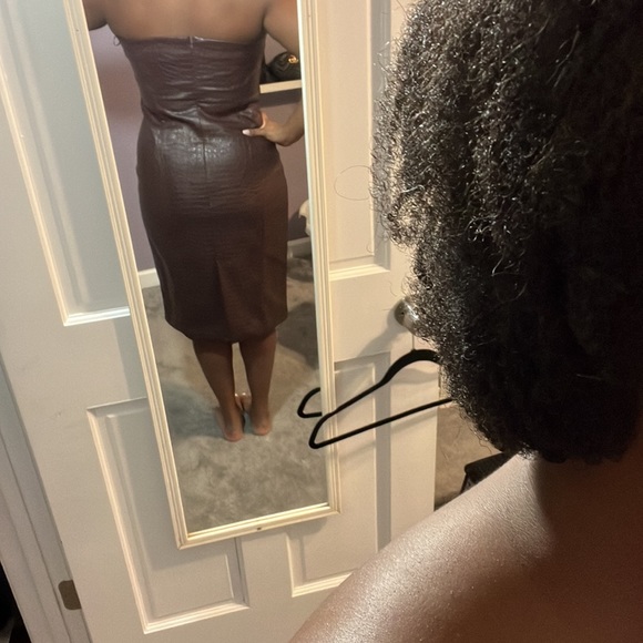 Size L 7 for All Mankind Faux Croc Dress - Picture 2 of 2